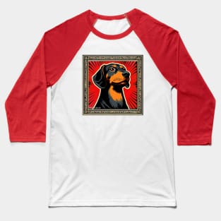 Dachshund  Pop Art Baseball T-Shirt